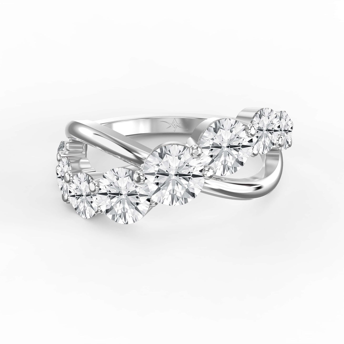 Round Brilliant Cut 9-Stone Diamond Ring