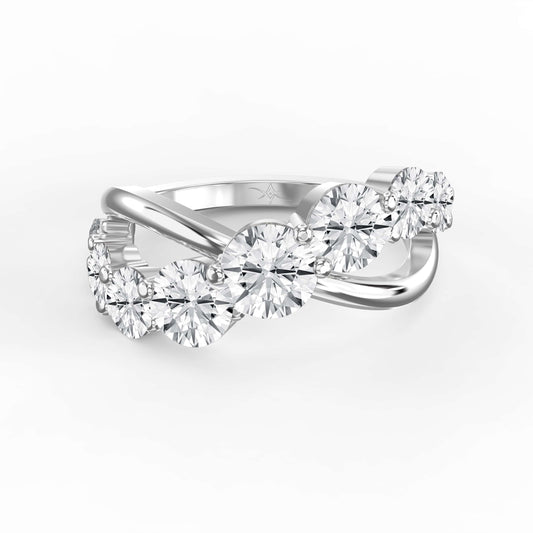 Round Brilliant Cut 9-Stone Diamond Ring