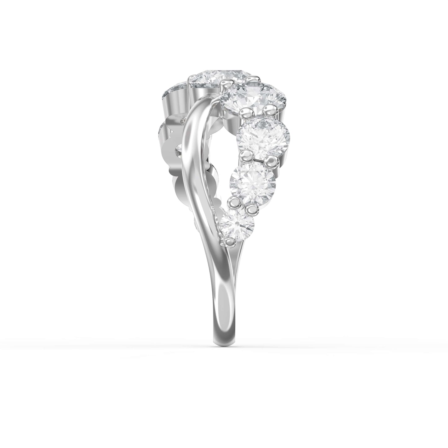 Round Brilliant Cut 9-Stone Diamond Ring