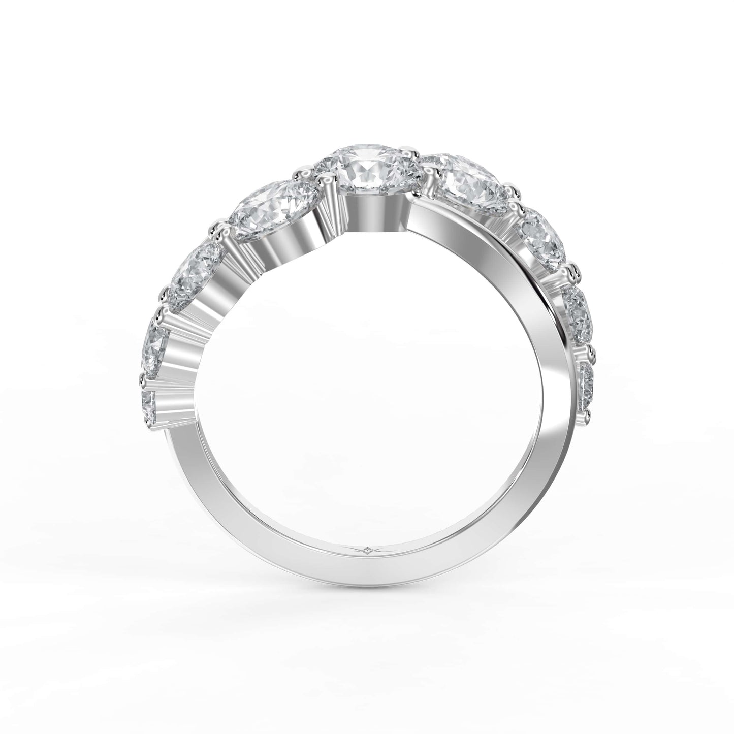 Round Brilliant Cut 9-Stone Diamond Ring