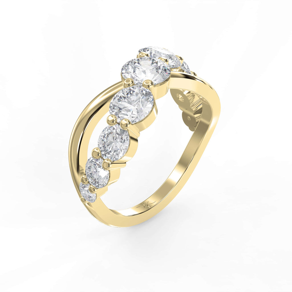 Round Brilliant Cut 9-Stone Diamond Ring