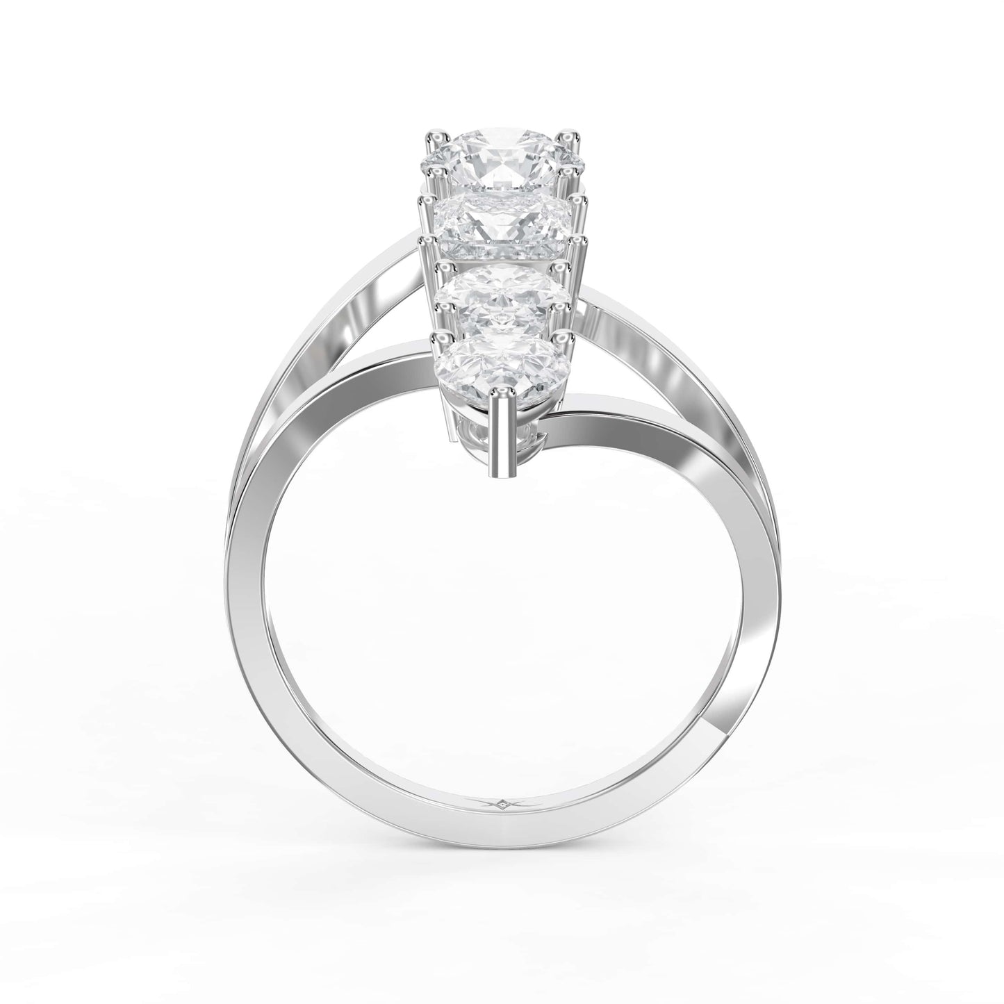 Forward Stackable 4 Stone Design Fashion ring