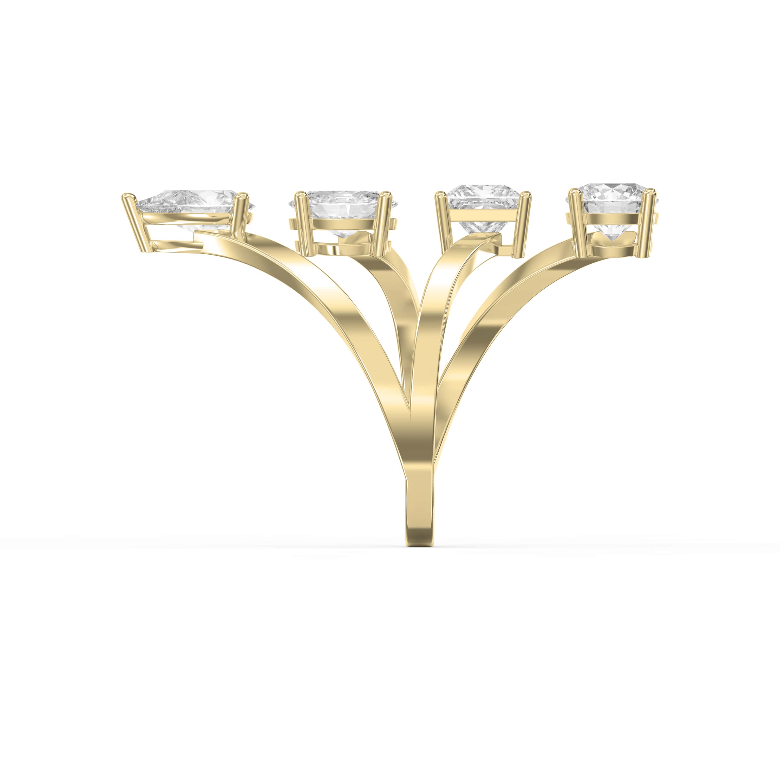 Forward Stackable 4 Stone Design Fashion ring