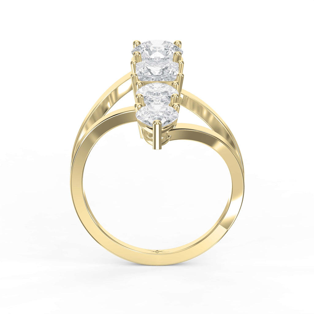 Forward Stackable 4 Stone Design Fashion ring
