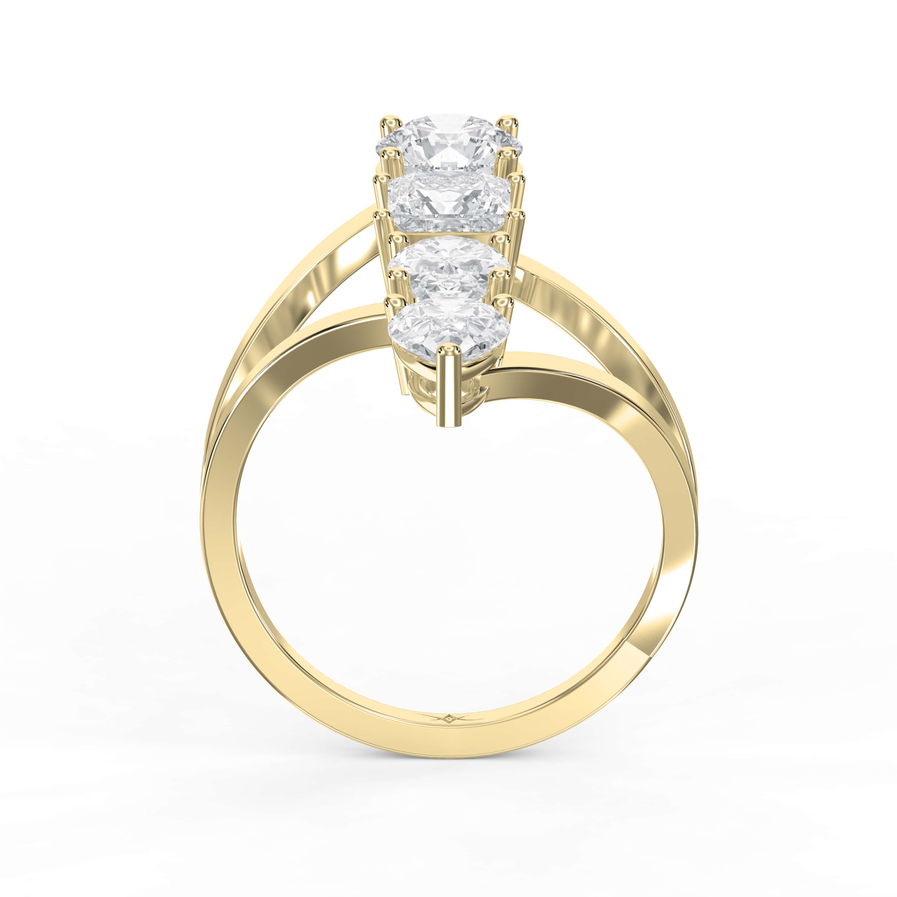 Forward Stackable 4 Stone Design Fashion ring