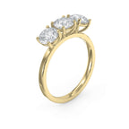 Three-Stone Round Brilliant-Cut Diamond Fashion Ring