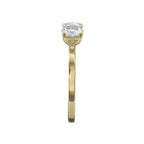 Three-Stone Round Brilliant-Cut Diamond Fashion Ring