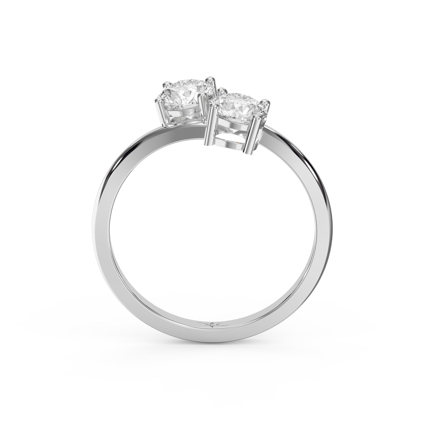 Toi et Moi Ring with Two Round Brilliant Diamonds