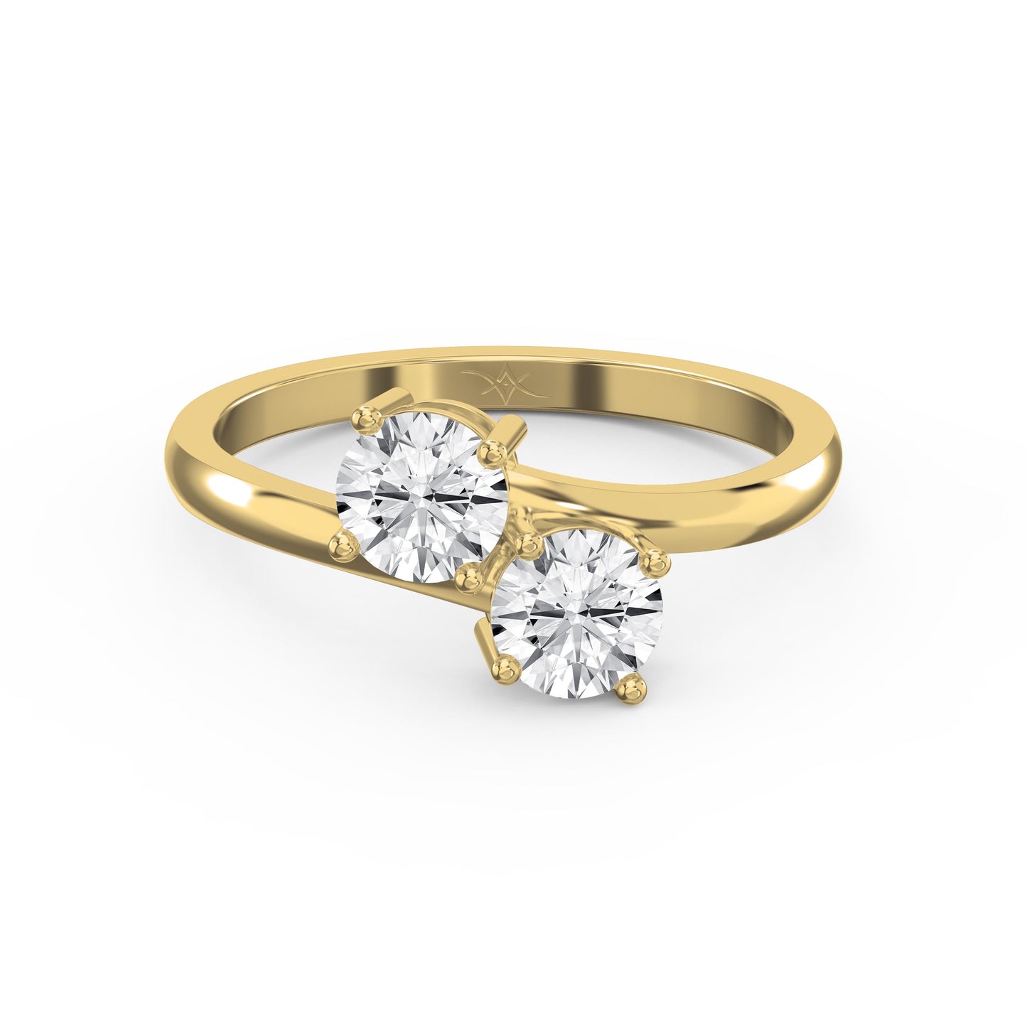 Toi et Moi Ring with Two Round Brilliant Diamonds