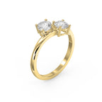 Toi et Moi Ring with Two Round Brilliant Diamonds