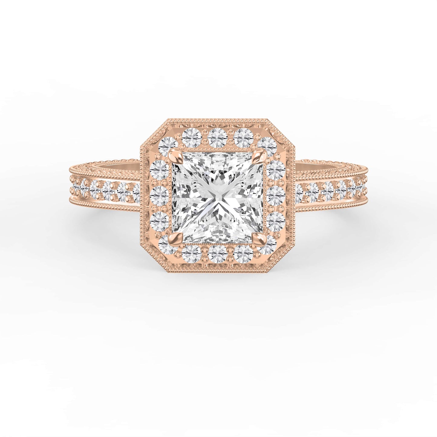 Princess Diamond Shape Vintage Ring