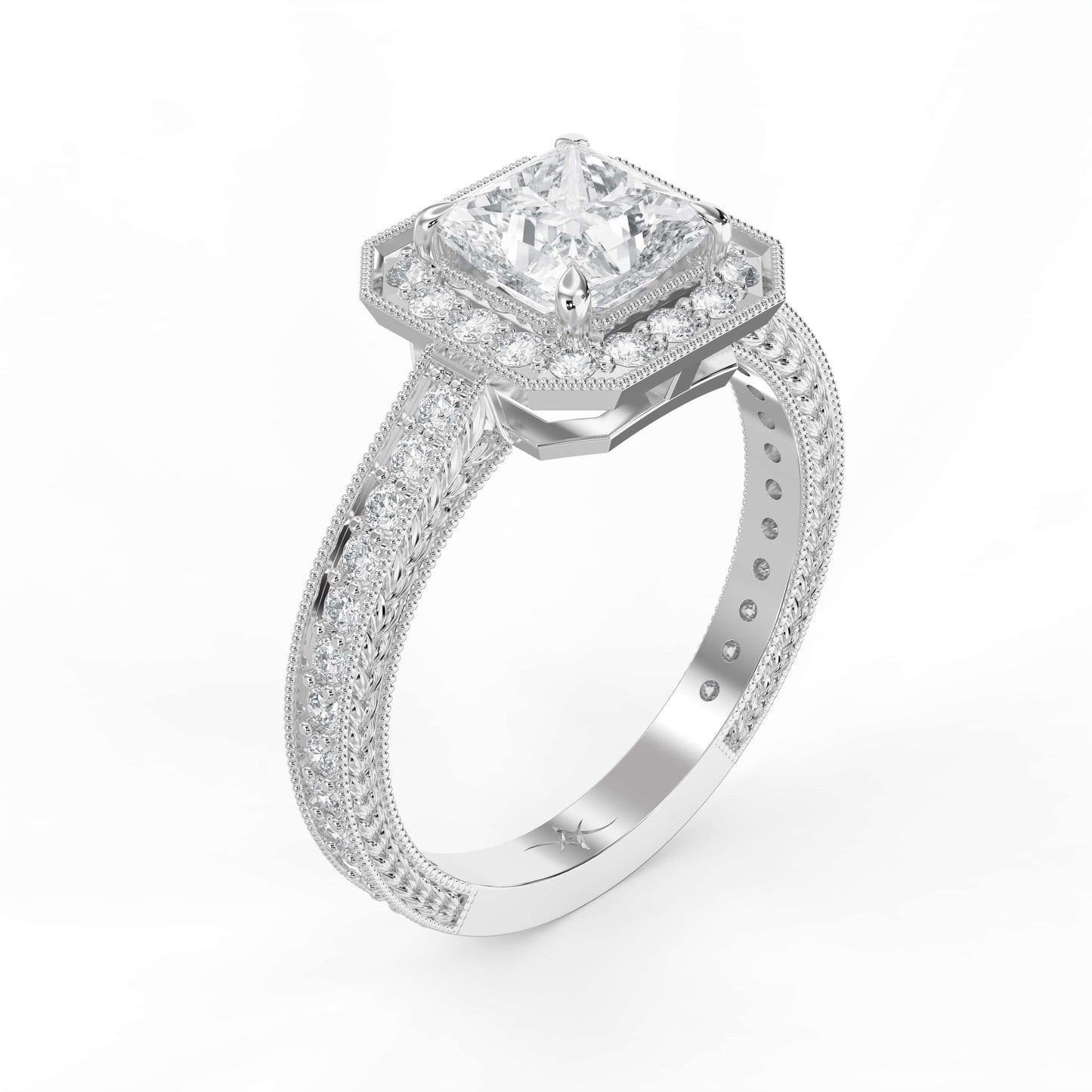 Princess Diamond Shape Vintage Ring