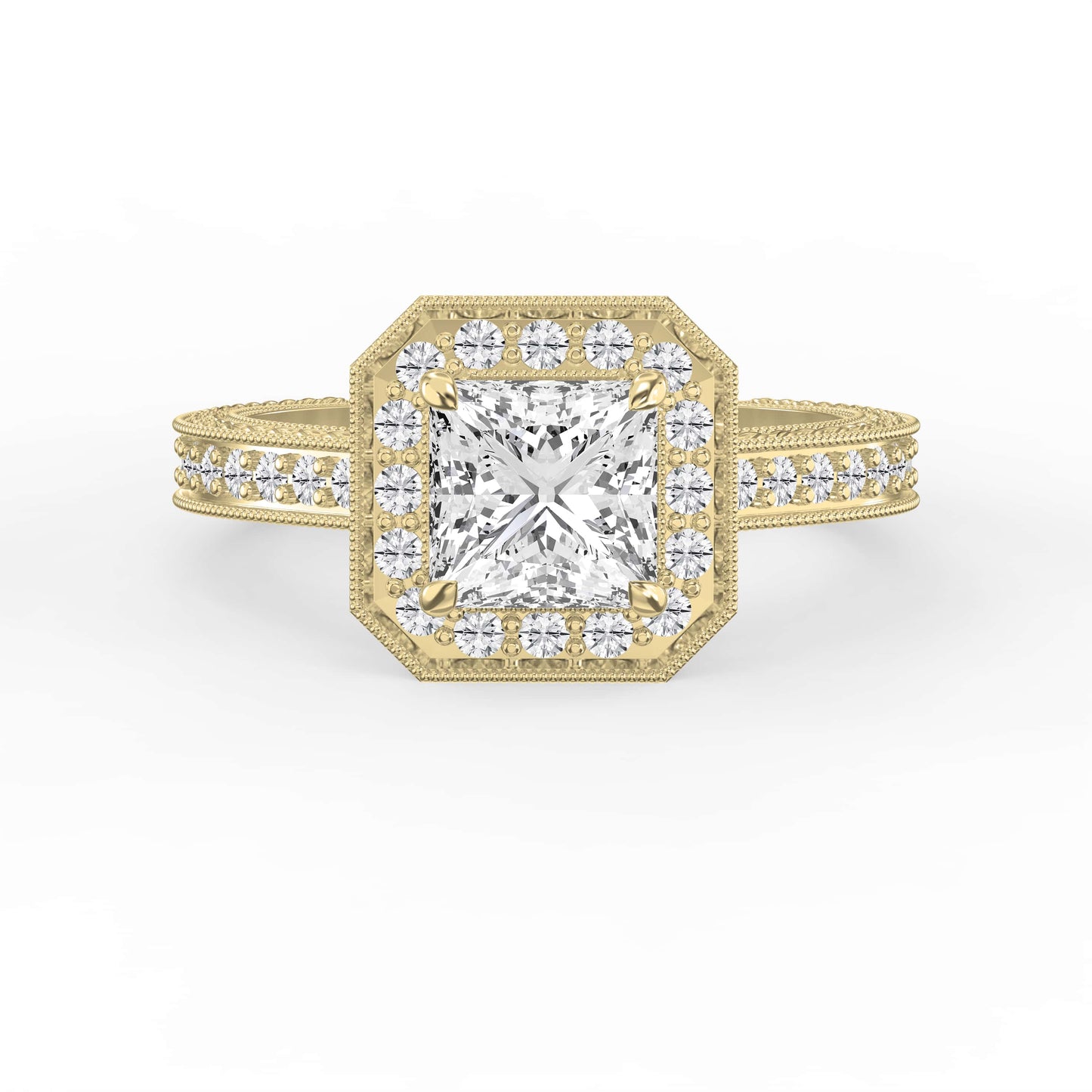 Princess Diamond Shape Vintage Ring