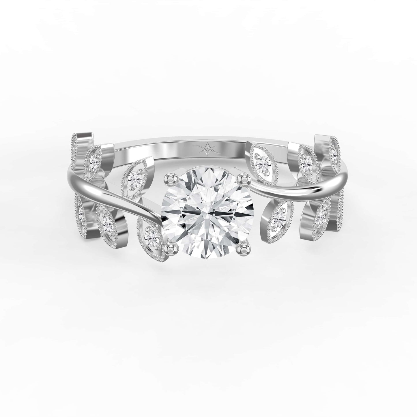 Whispering Leaves Design Vintage Ring