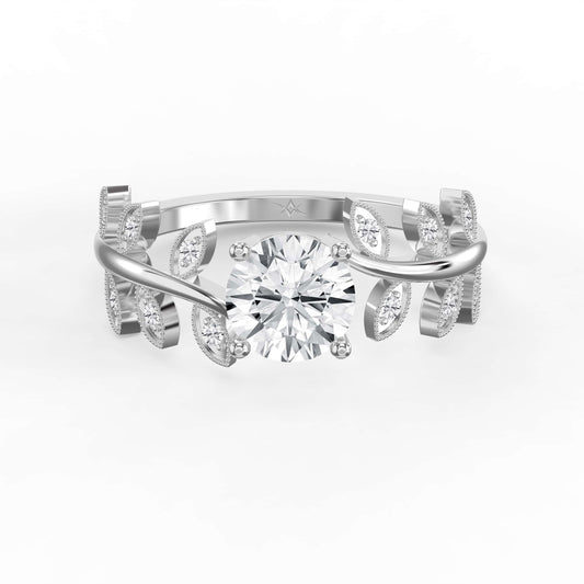 Whispering Leaves Design Vintage Ring