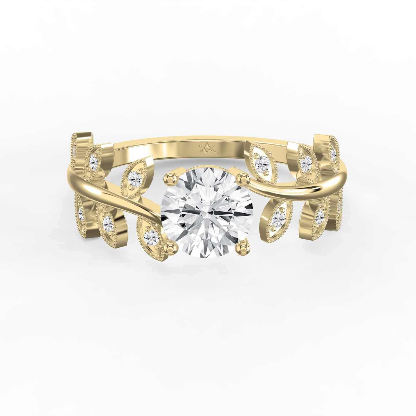 Whispering Leaves Design Vintage Ring