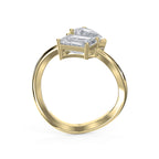 Toi et Moi Emerald and Pear Shape Diamonds Fashion Ring
