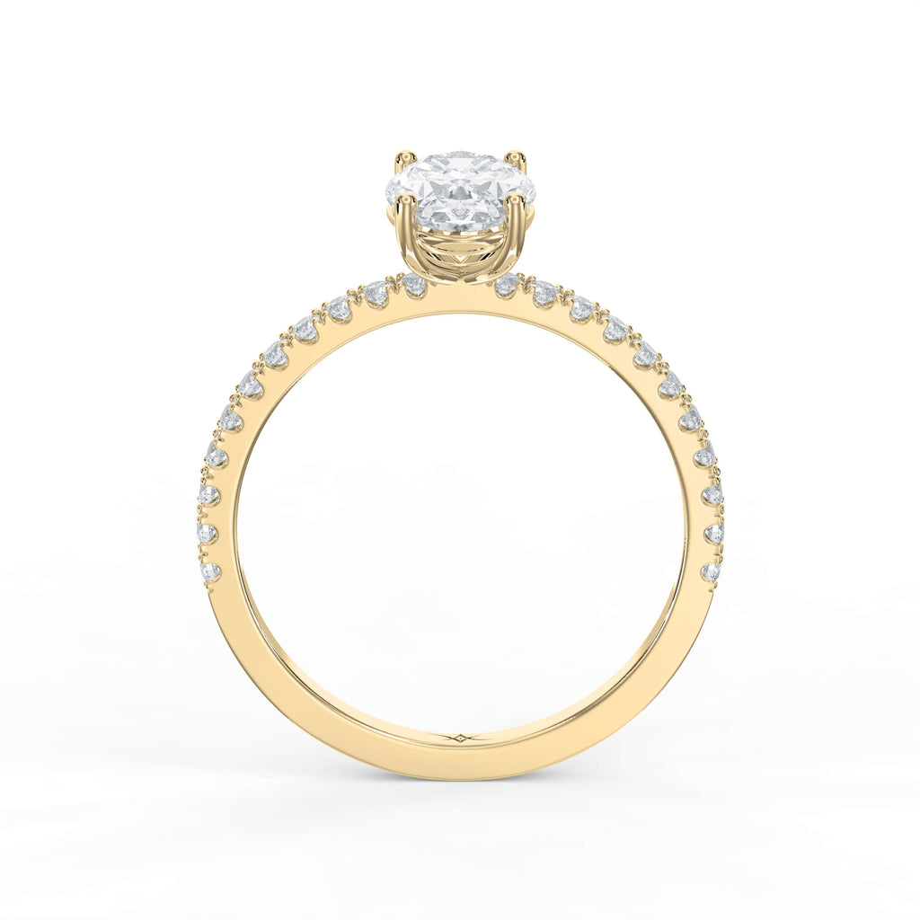 Oval Cut Lab Grown Diamond Engagement Ring