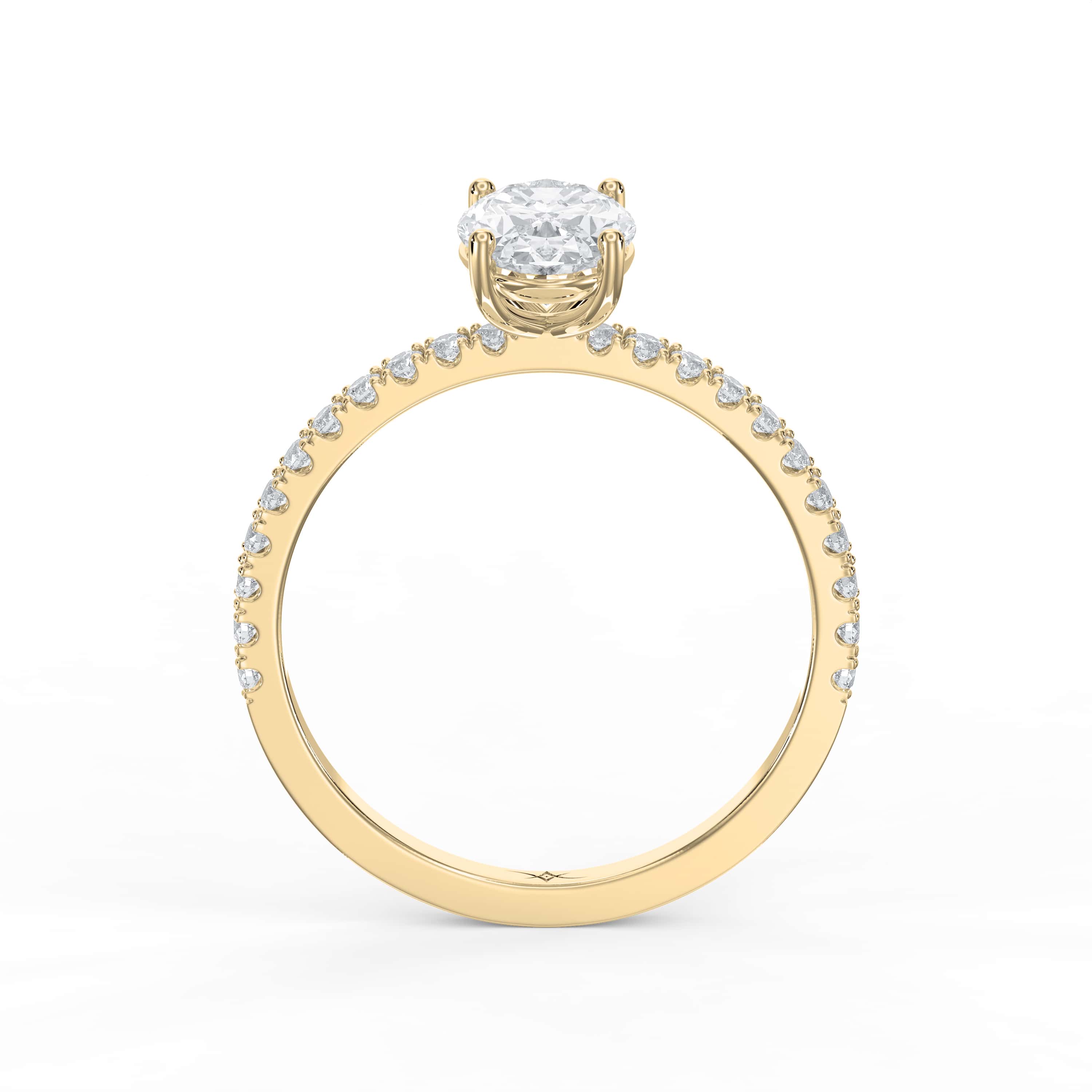 Oval Cut Lab Grown Diamond Engagement Ring
