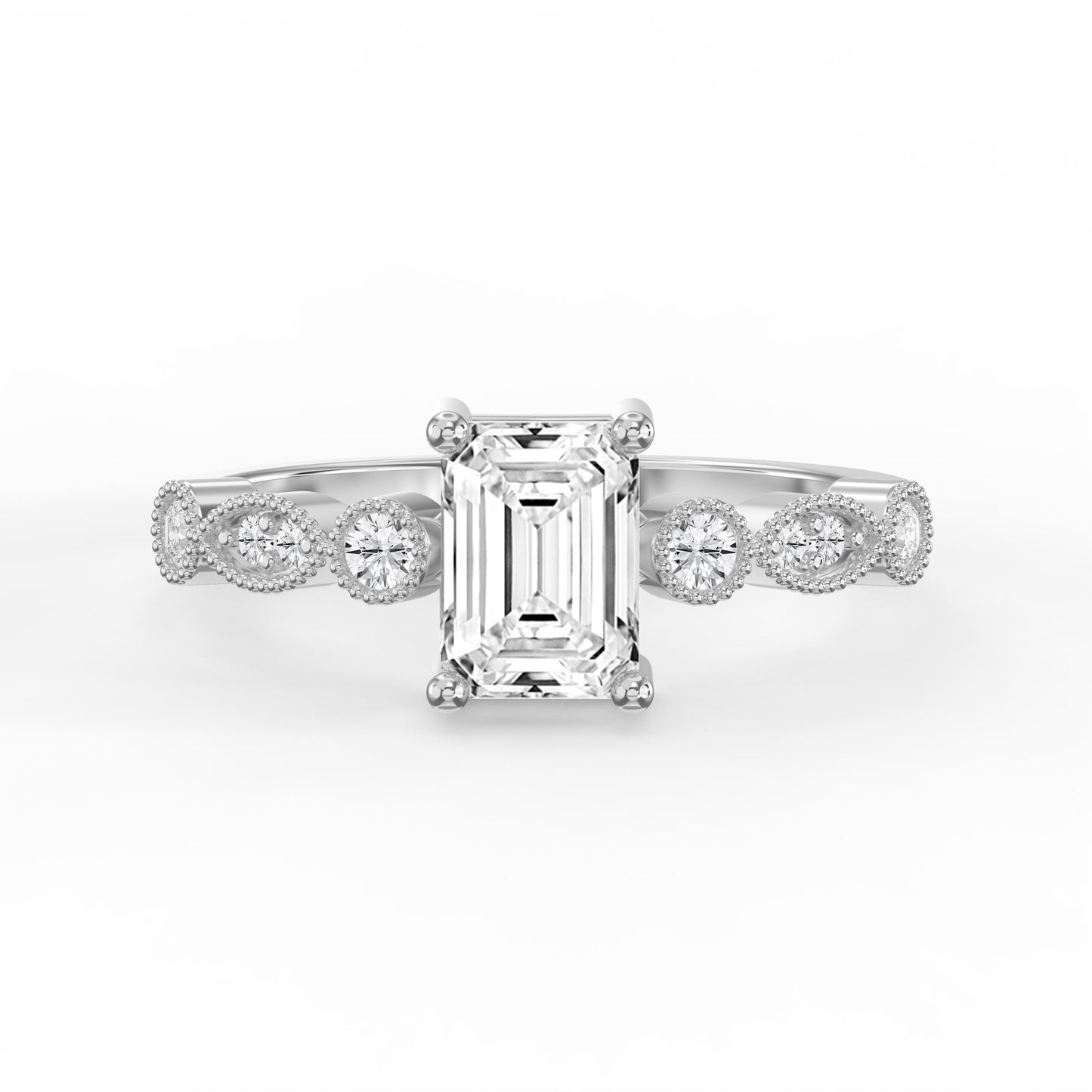 Antique Line Emerald Ring