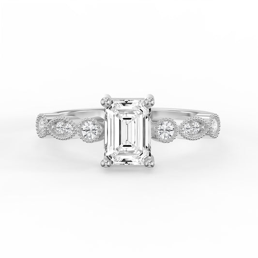 Antique Line Emerald Ring