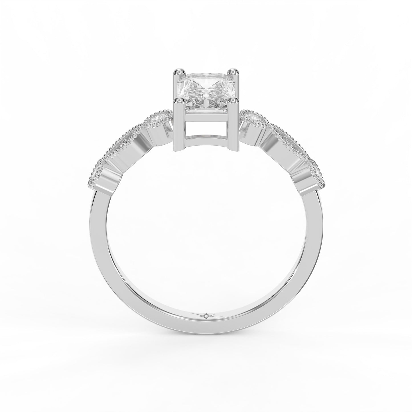 Antique Line Emerald Ring