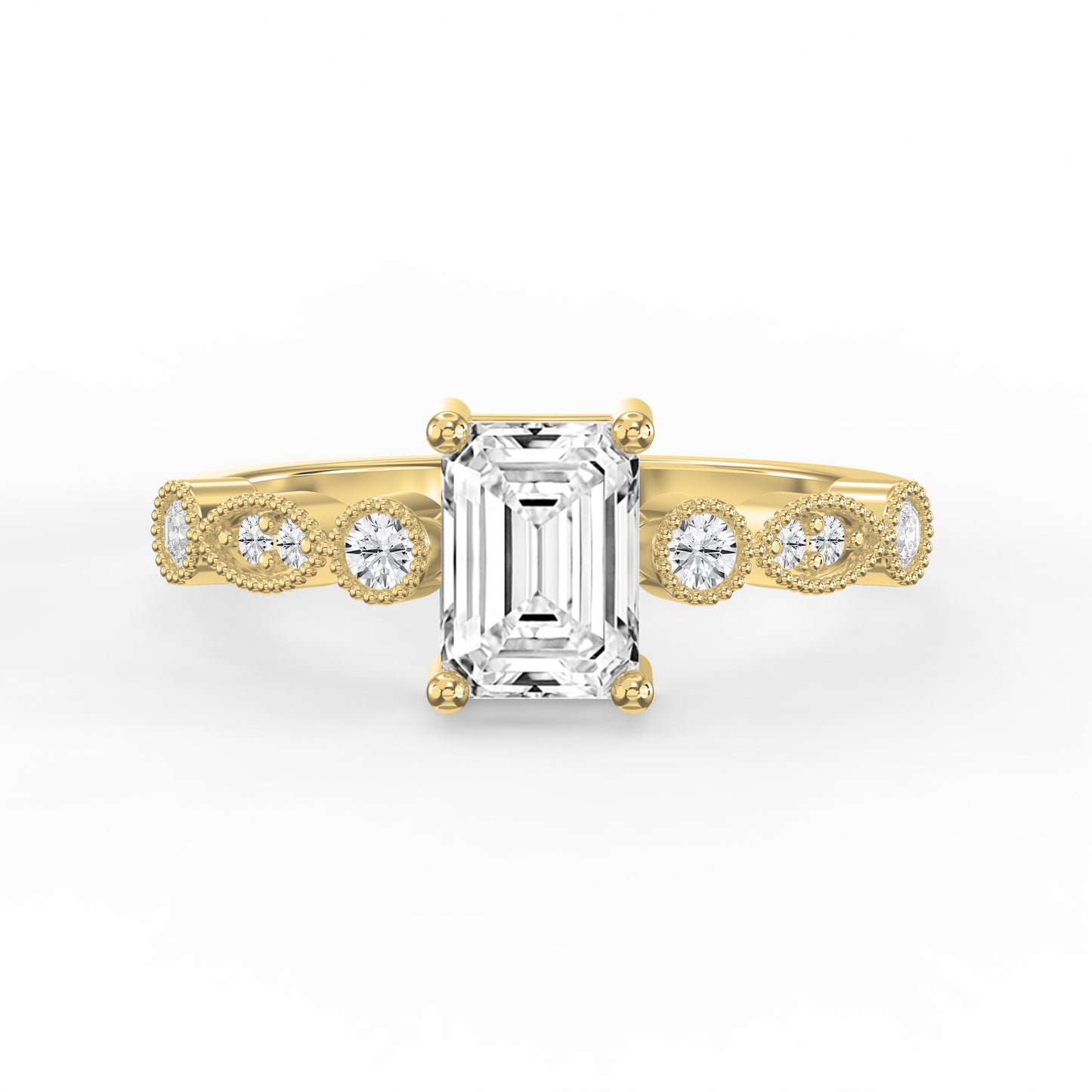 Antique Line Emerald Ring