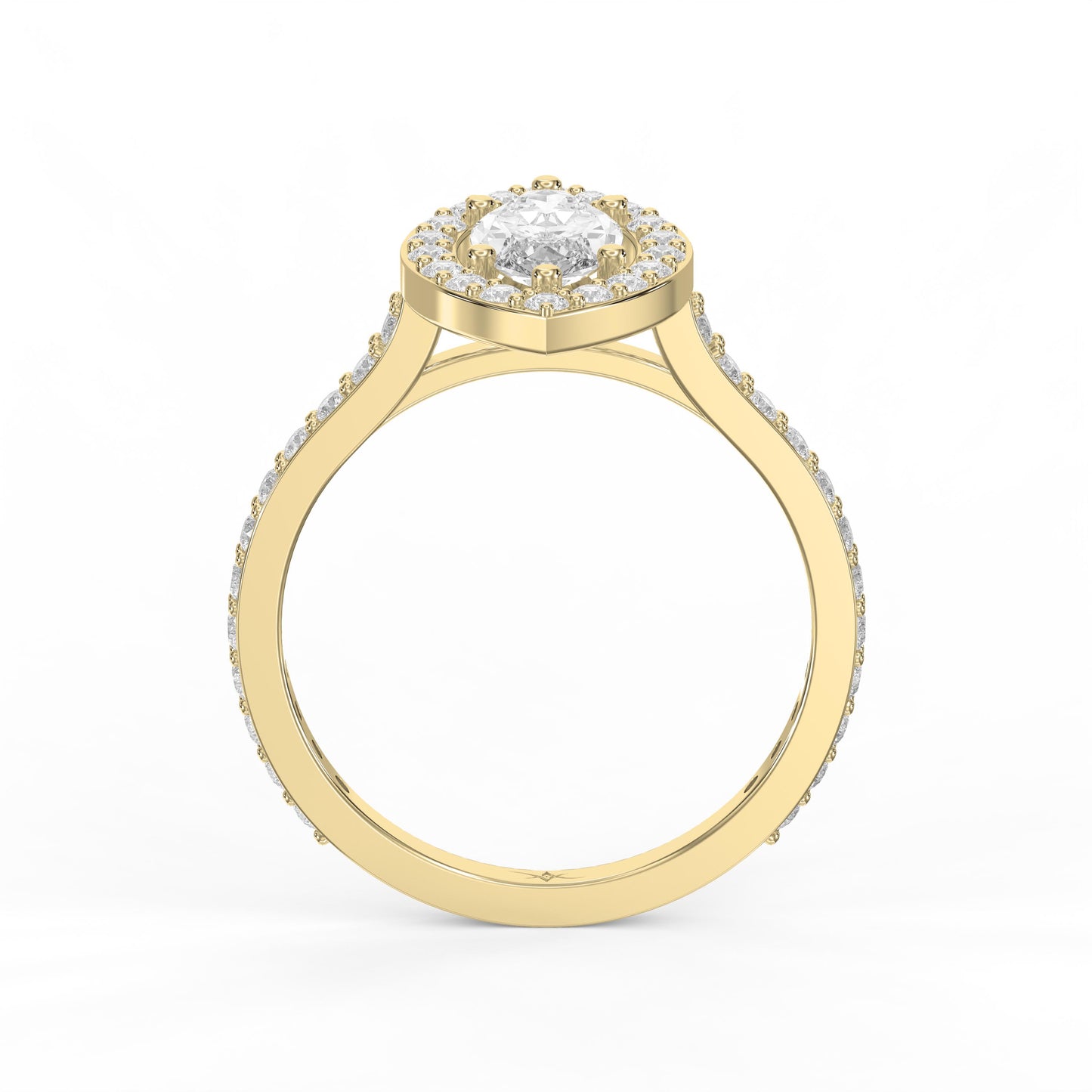 Marquise cut diamond Side Stone Engagement ring