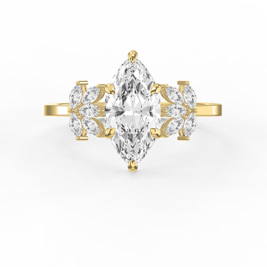 Petal Élan Marquise Ring