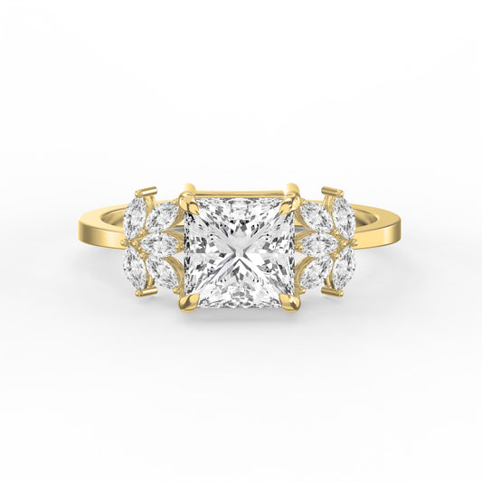 Bloom crest Princess Ring