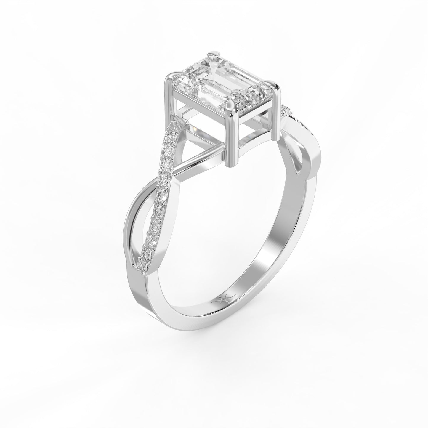 Pure Flow Emerald Ring