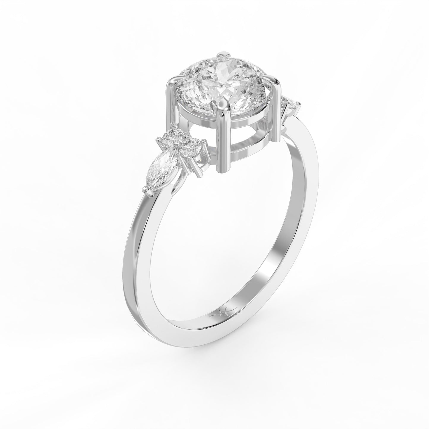 Halo Crest Round Ring