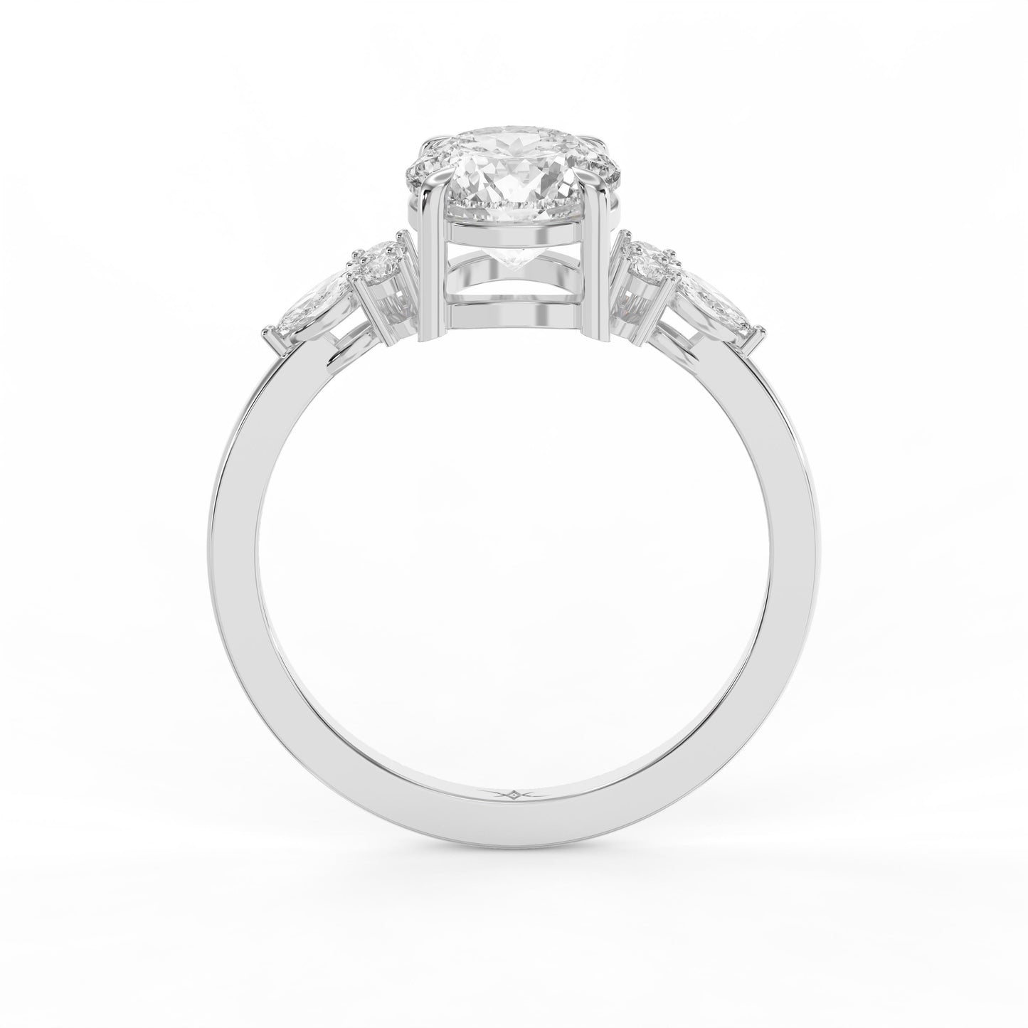 Halo Crest Round Ring