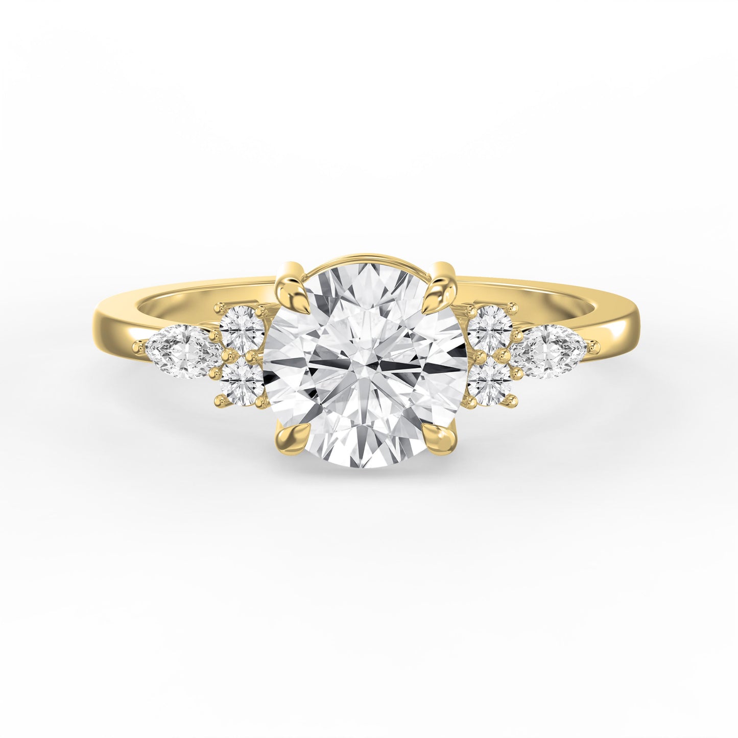 Halo Crest Round Ring