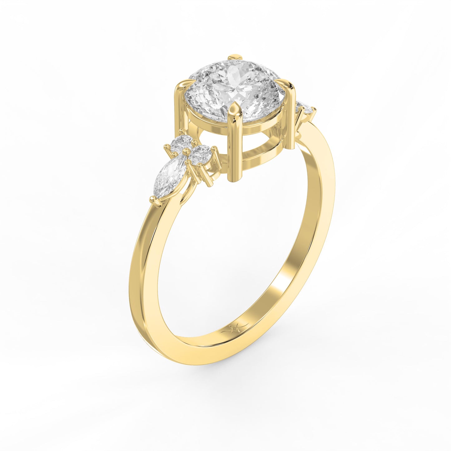 Halo Crest Round Ring