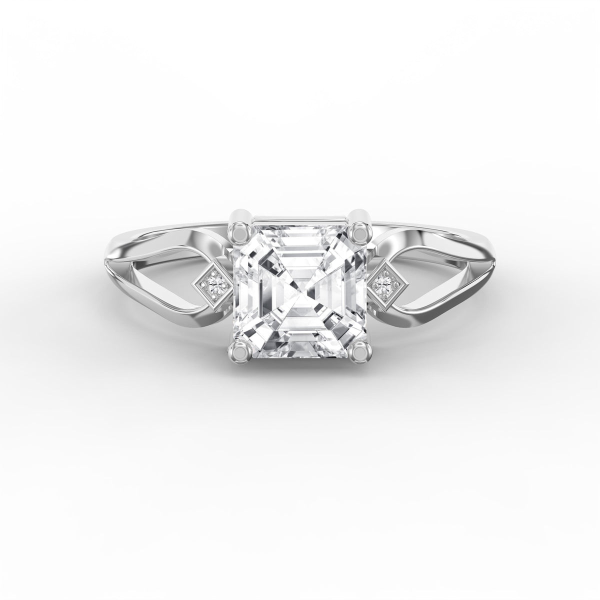 Celestia Radiance Asscher-Cut Diamond Engagement Ring