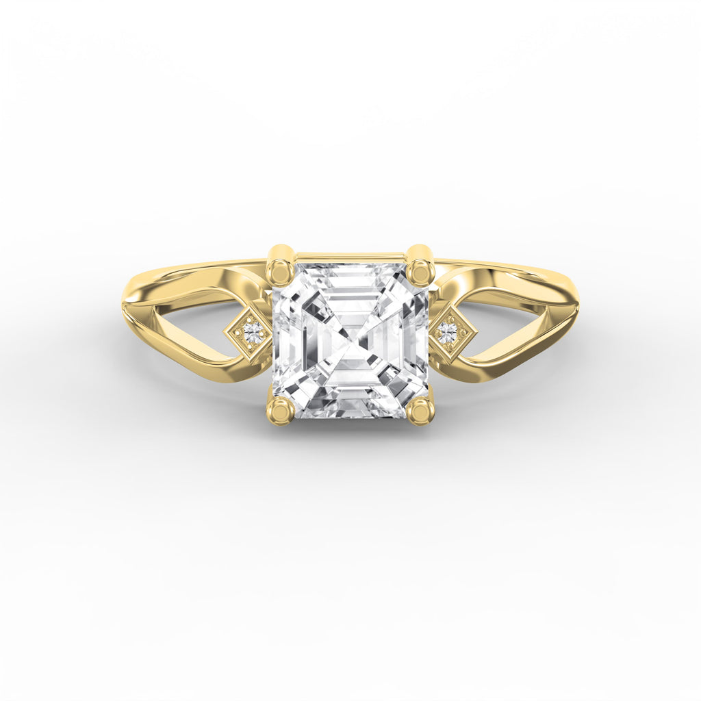Celestia Radiance Asscher-Cut Diamond Engagement Ring
