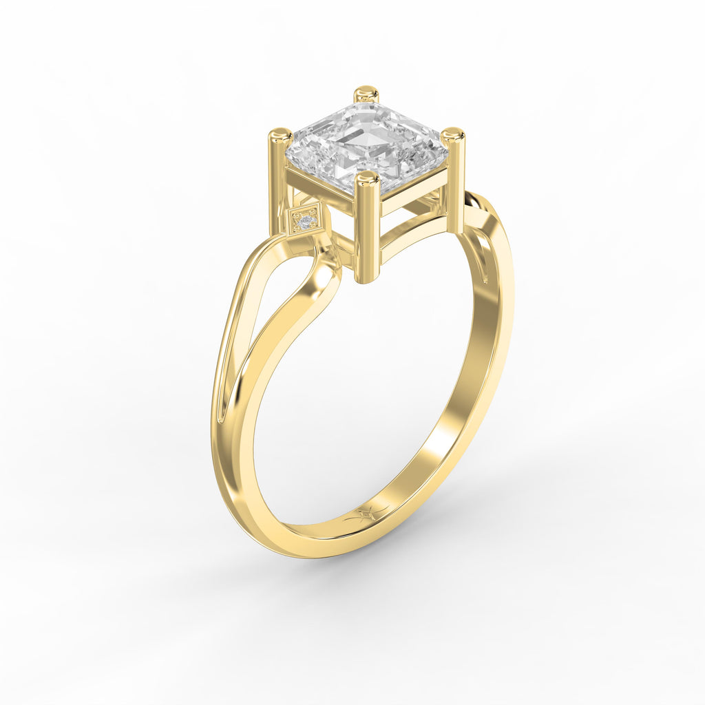 Celestia Radiance Asscher-Cut Diamond Engagement Ring
