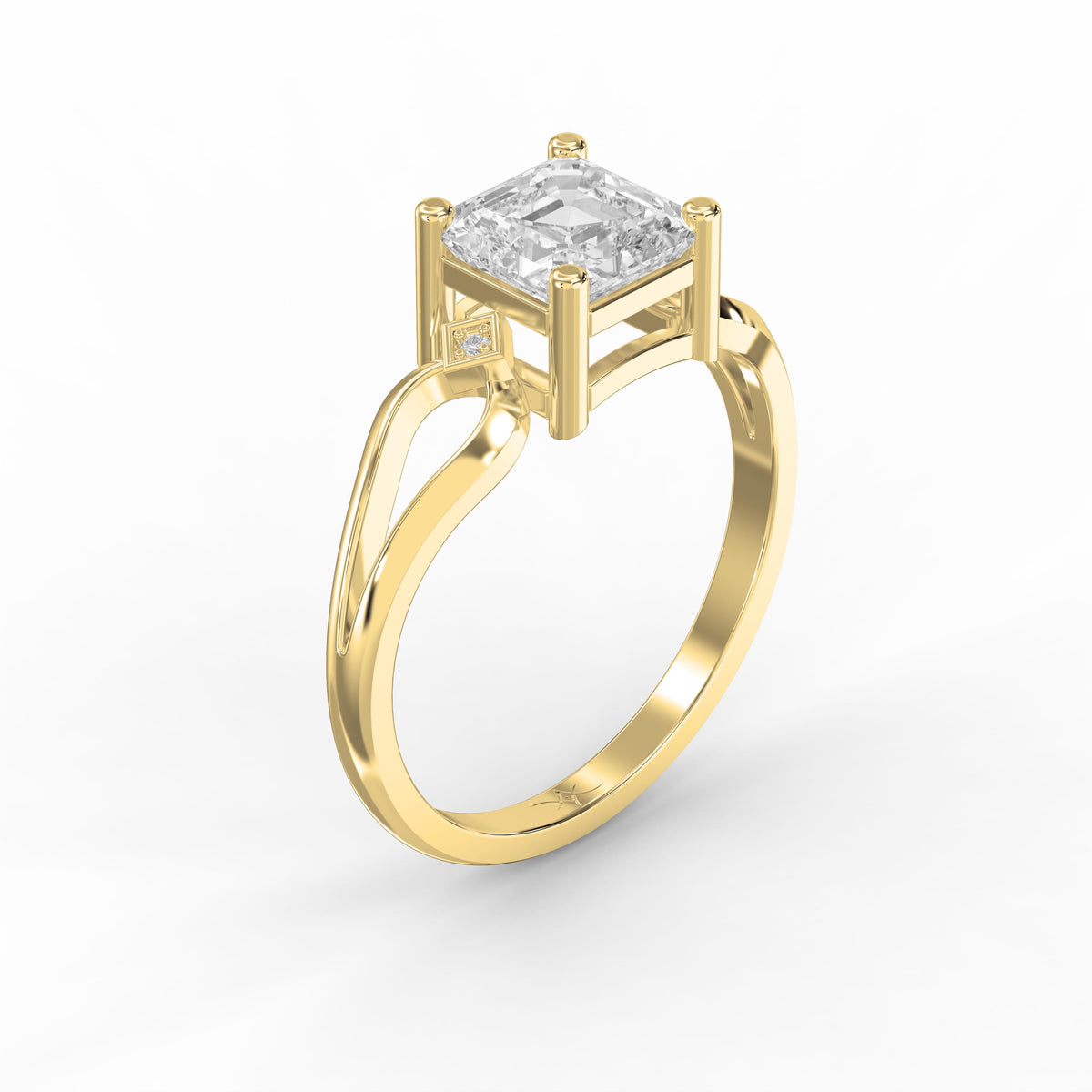 Celestia Radiance Asscher-Cut Diamond Engagement Ring