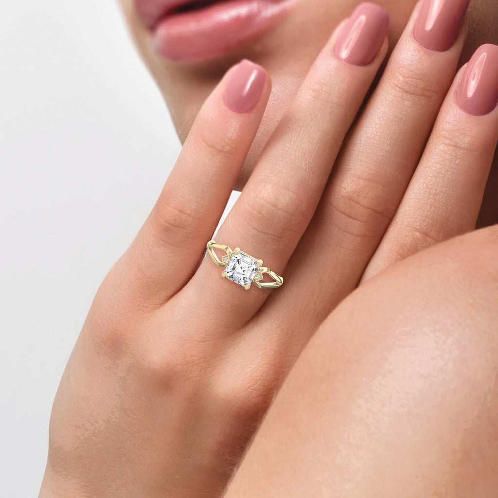 Celestia Radiance Asscher-Cut Diamond Engagement Ring