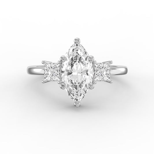 The Prism Three-Stone Marquise