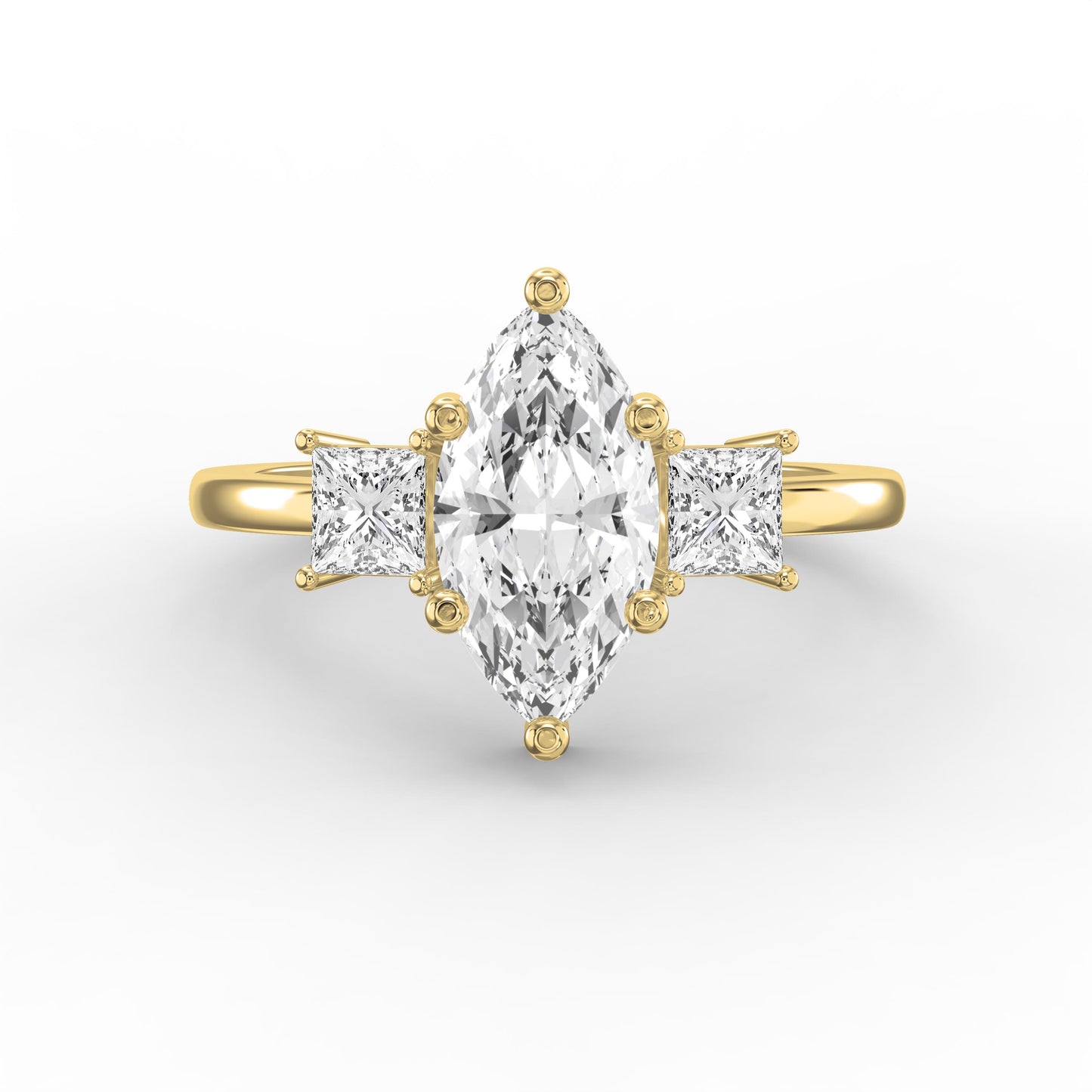 The Prism Three-Stone Marquise