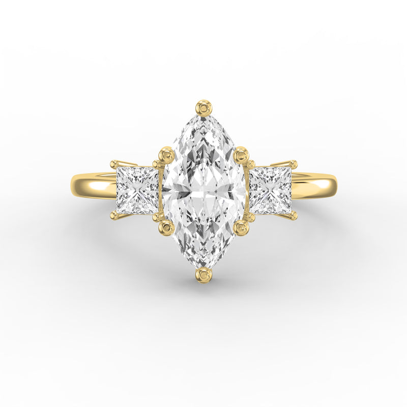The Prism Three-Stone Marquise