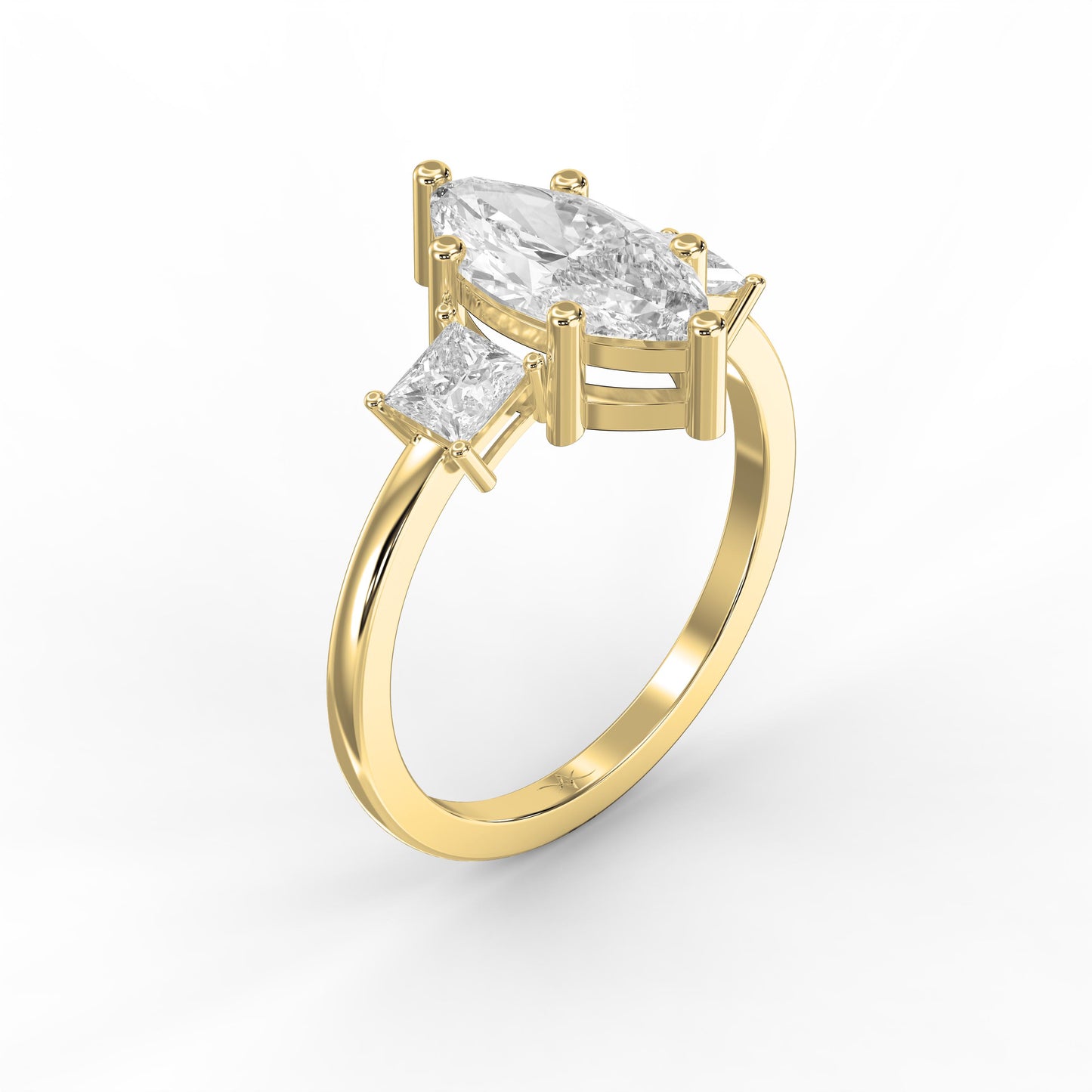 The Prism Three-Stone Marquise