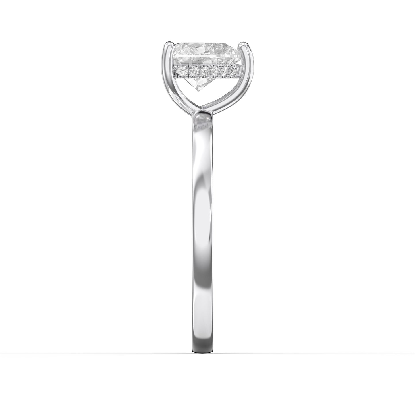 Amour Whisper Heart Hidden Halo Ring