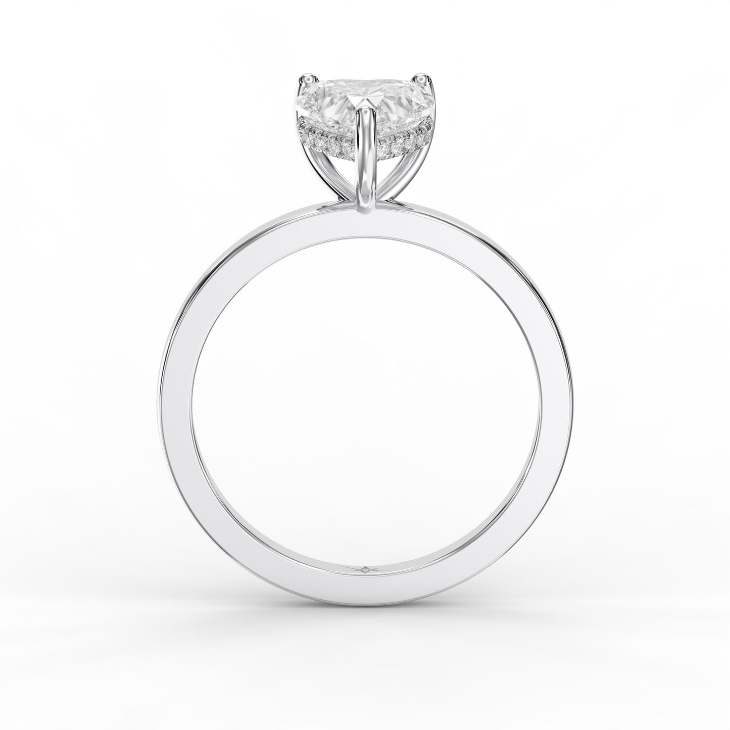 Amour Whisper Heart Hidden Halo Ring