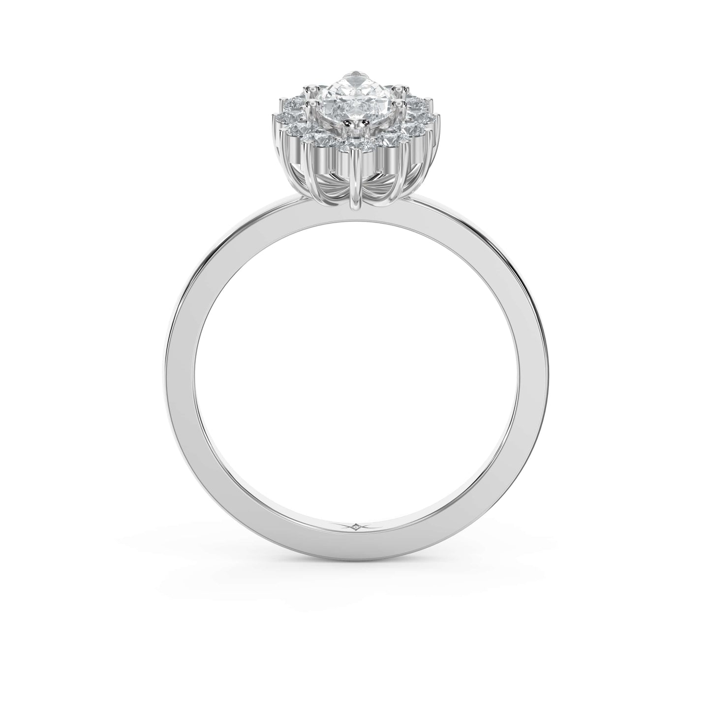 Marquise Halo Solitaire Engagement Ring