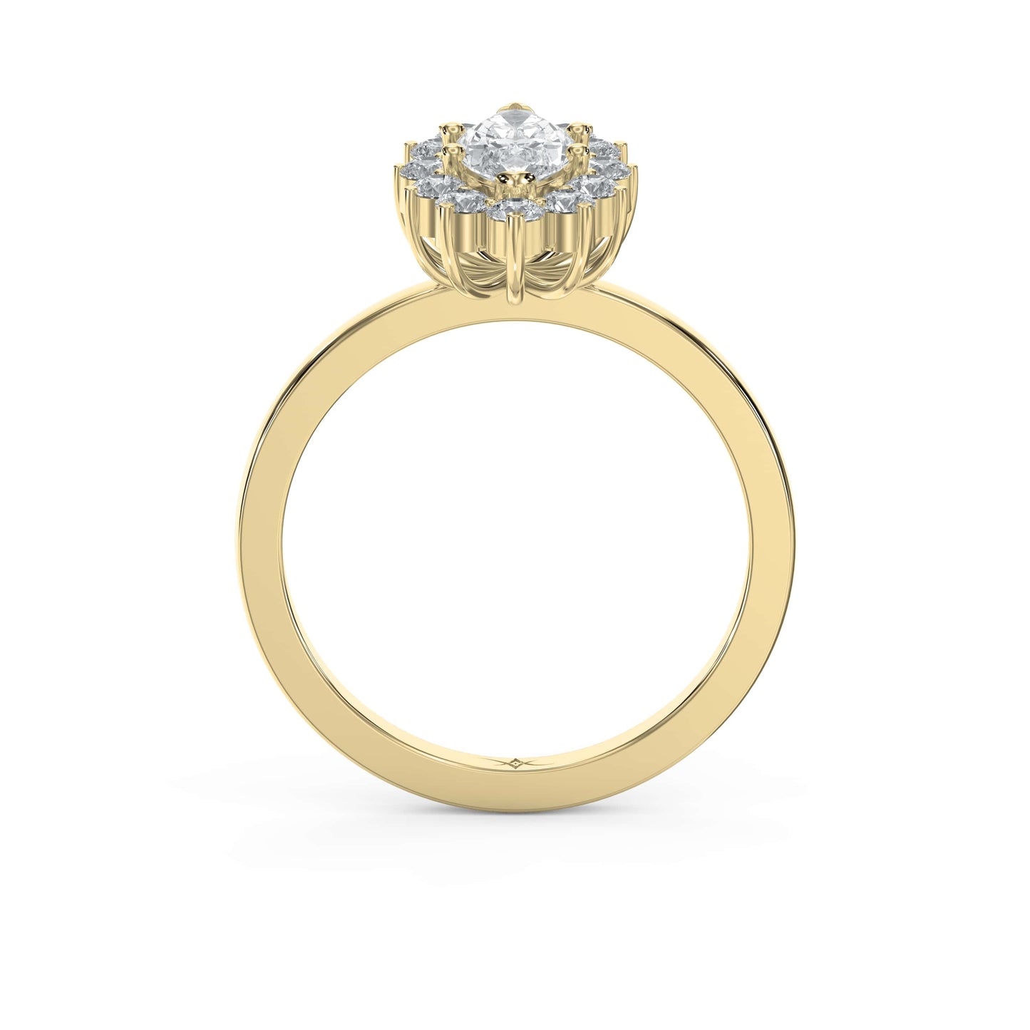 Marquise Halo Solitaire Engagement Ring