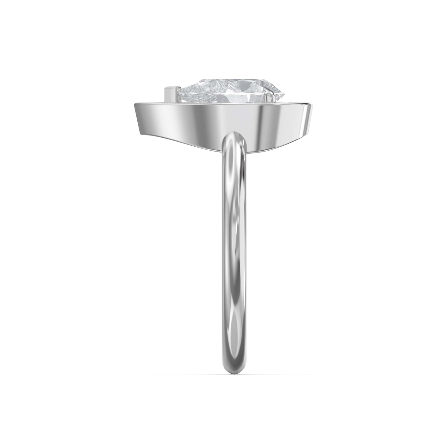 Pear Shape Halo Engagement Ring