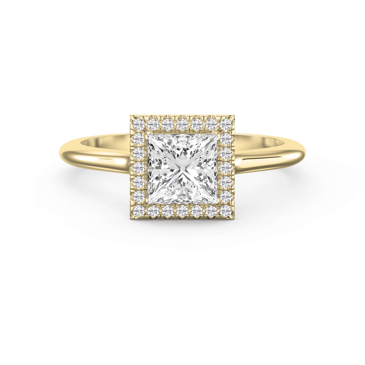 Crown line Princess Ring